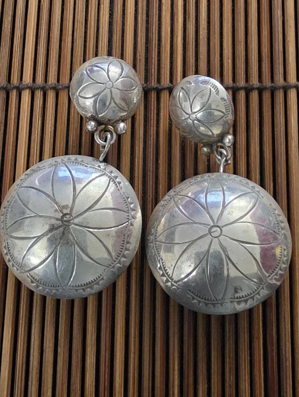 Sterling Silver Navajo Dangle Earrings (Vintage)